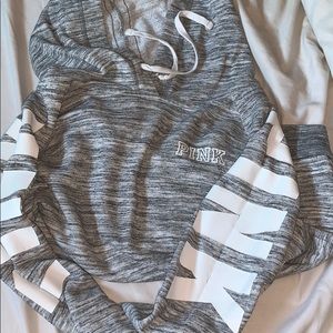 Very used Victoria Secret Pink hooded sweater